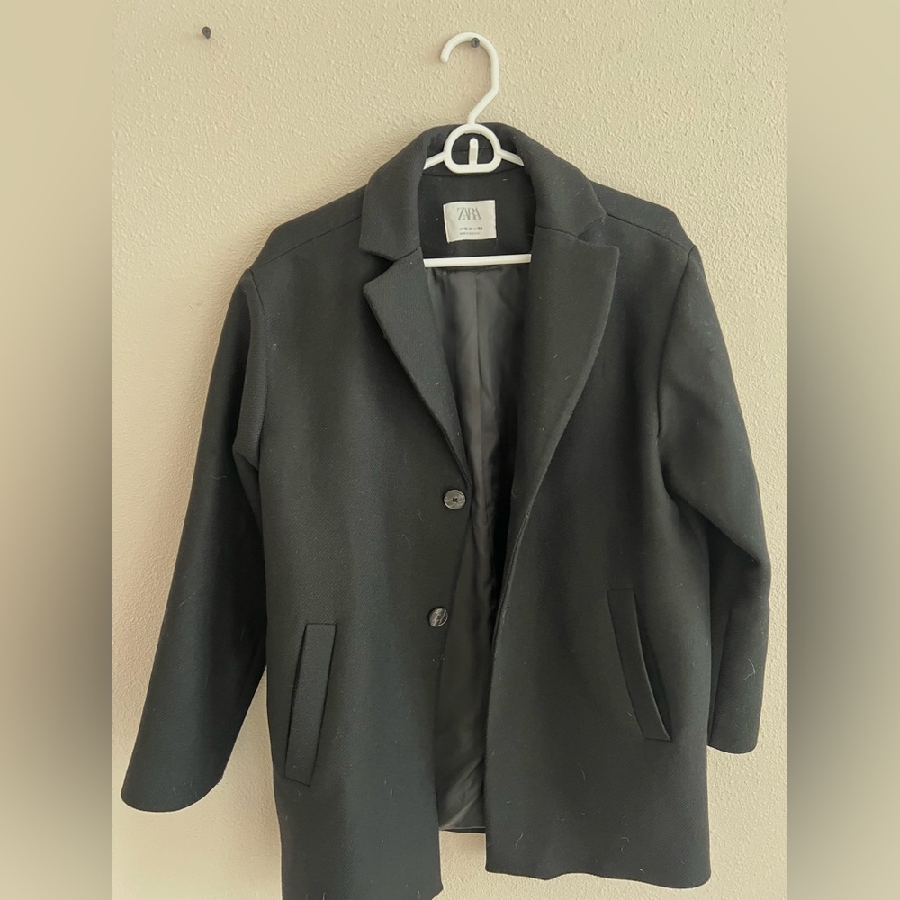 Zara Teen Black Coat - Picture 5 of 6